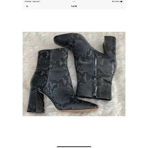Sam Edelman Codie Ankle Booties Women's Dark Blue Snake Size 10 MSRP $160